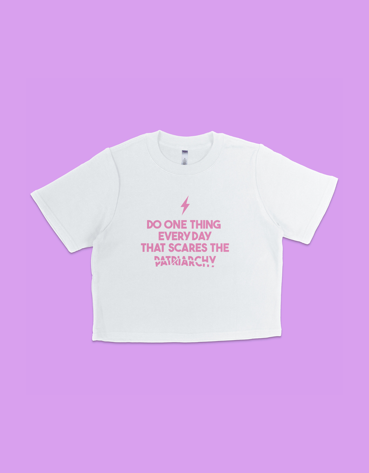 Do one thing every day that scares the Patriarchy  Short Boxy T-shirt