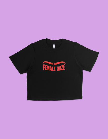 Female Gaze Black shirt boxy t-shirt