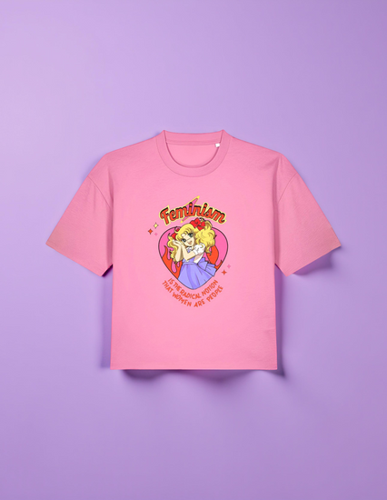 Feminism is a radical notion pink t-shirt