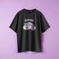 Black t-shirt with a unicorn graphic and 'Alpha male' text