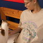 Gay the Pray Away cream oversized t-shirt with cats